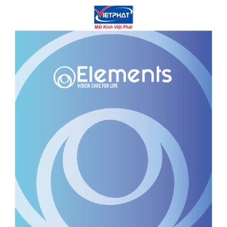 Tròng kính ánh sáng xanh elements 1.56 sph blue uv cut chính hãng singapore