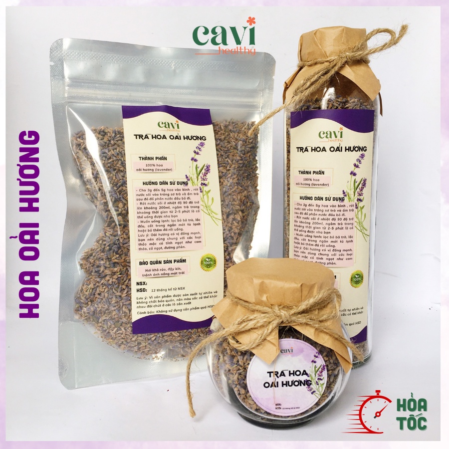 Trà Nụ Hoa Oải Hương sấy khô 50gr - Hoa Lavender sấy lạnh thơm ngào ngạt