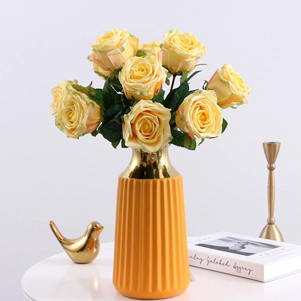 Hoa Hồng Giả Bằng Nhựa Thân Thiện Với Môi Trường Trang Trí Nhà Cửa