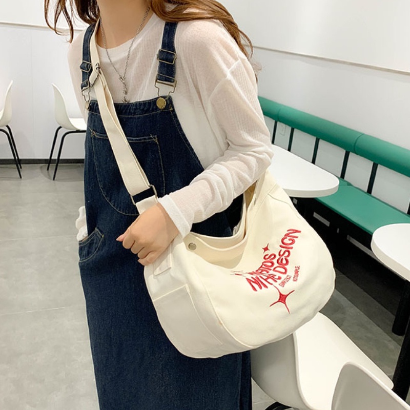 Túi Xách Canvas Cỡ Lớn 2 Màu Thời Trang Nhật Hàn Cho Nữ