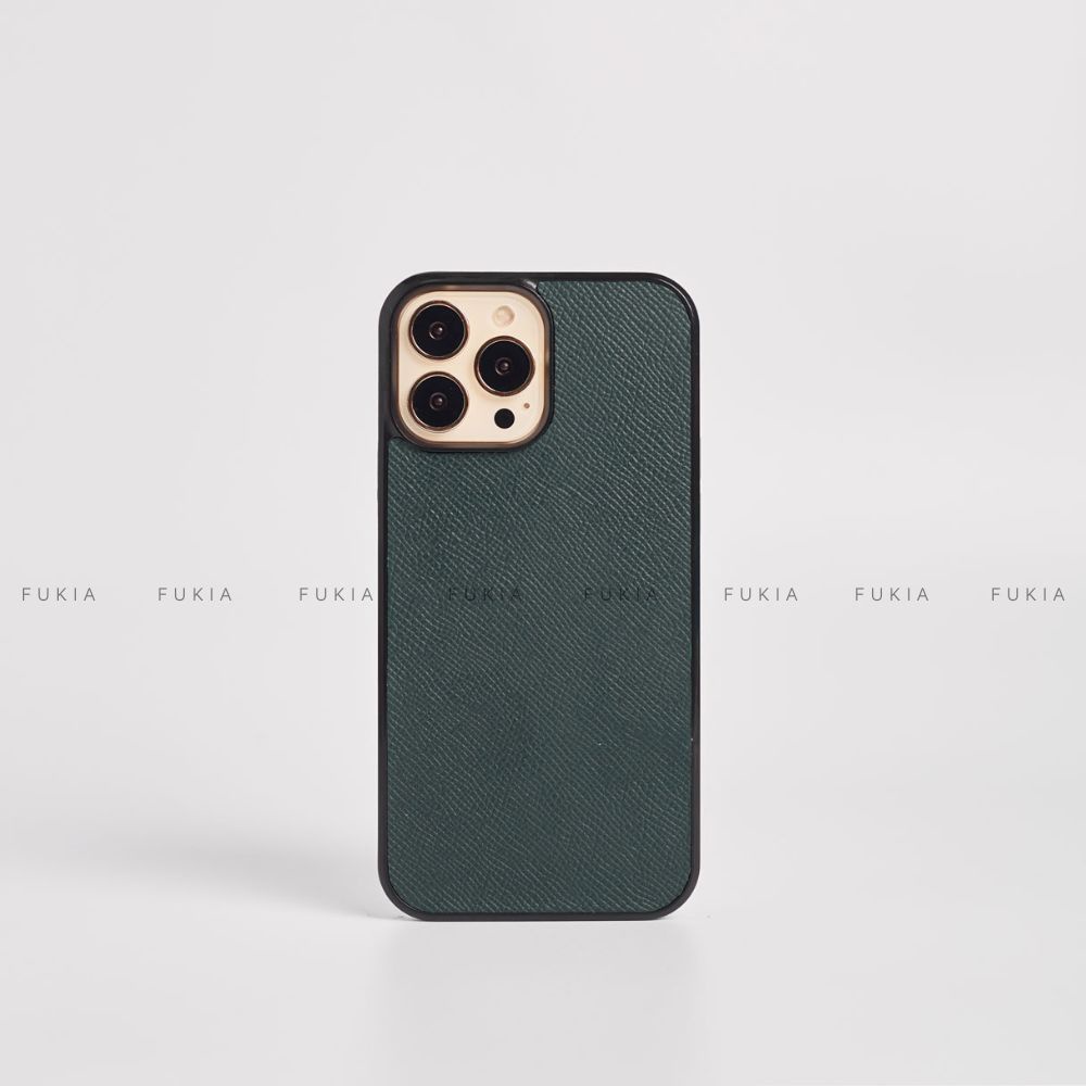 Ốp da thủ công viền đen Epsom Màu 1-6 cho IPhone 14/14Plus/14Pro/14Promax/13/13Pro/13Promax/12/12Pro/12Promax ODTC105