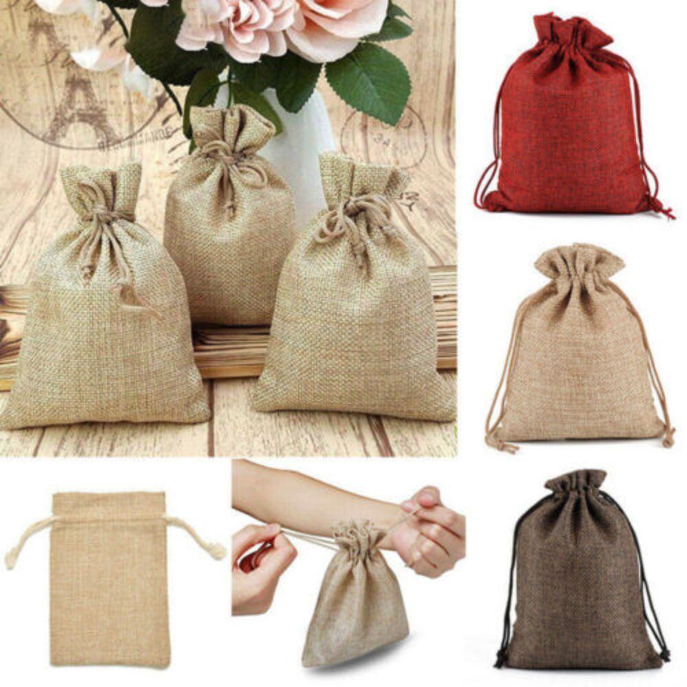 Set 10 Túi Vải Bố Dây Rút Đựng Đồ Tiện Dụng