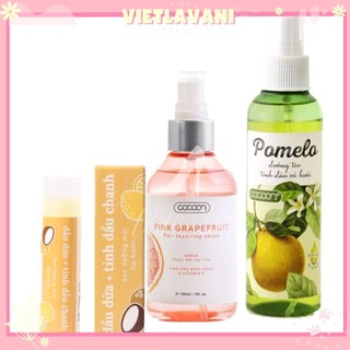 [Tặng son] Combo dưỡng chống rụng tóc Serum bưởi hồng 150ml tinh dầu bưởi Pomelo Cocoon