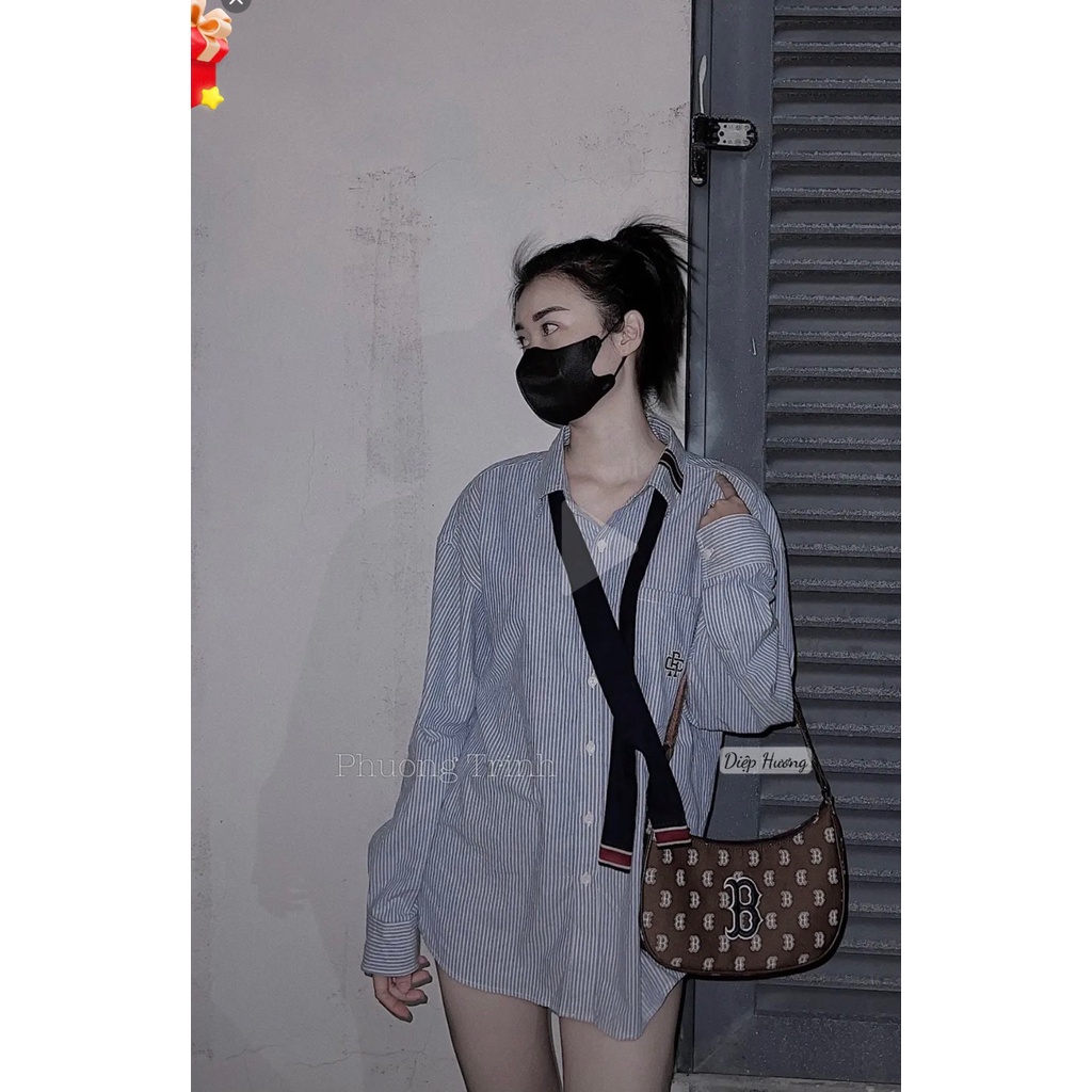 Áo sơ mi kẻ kèm cavat