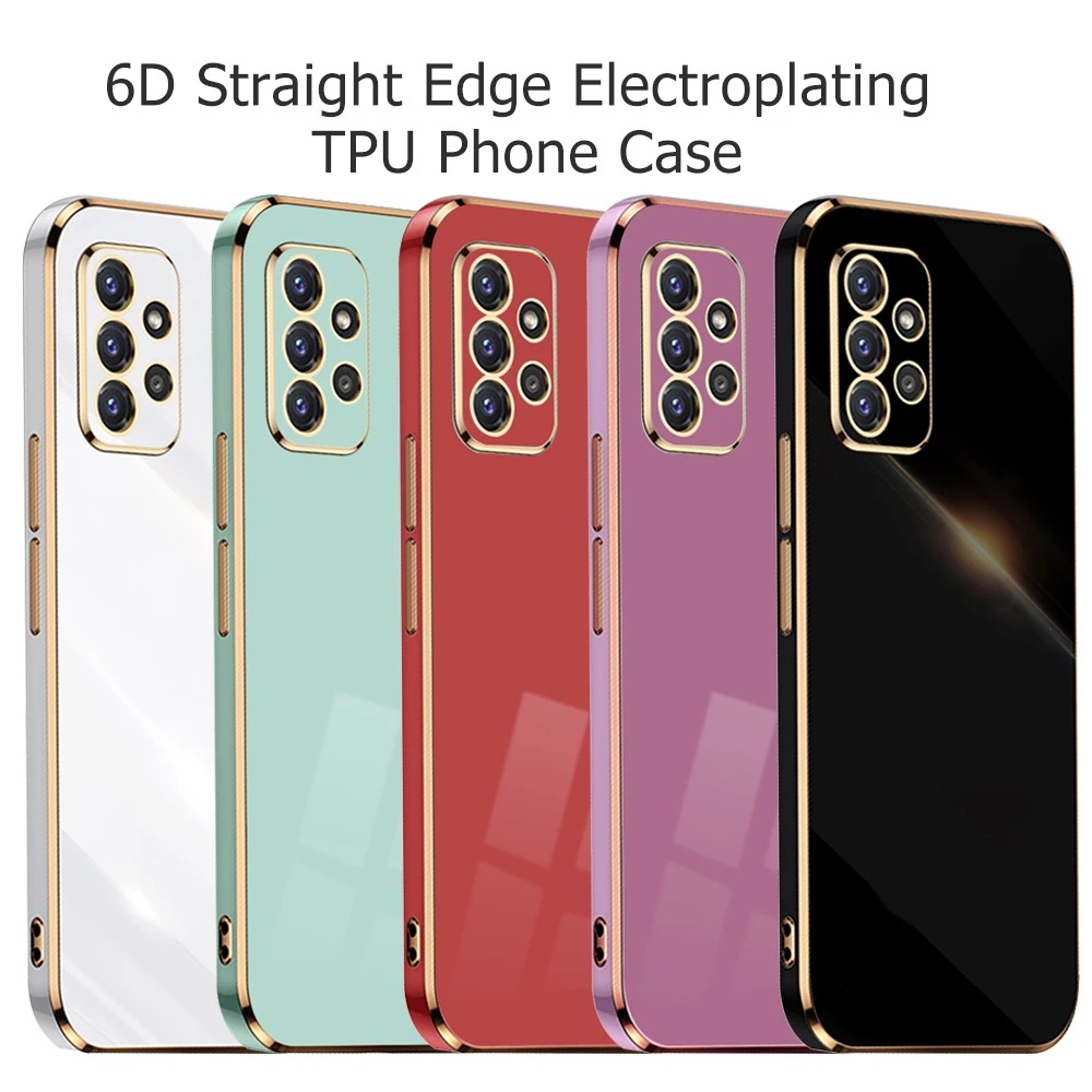 Ốp điện thoại silicone mềm chống sốc 6D sang trọng cho Samsung Galaxy A05 A05s A24 4G A54 A14 5G A34 TPU lưng viền vuông trọng dành