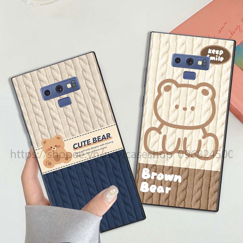 Ốp lưng Samsung Note 8 / 8 Plus / Note 9 in hình họa tiết len Bear Cute