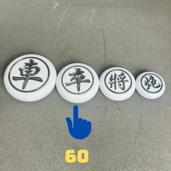 Cờ tướng cao cấp bằng Ngọc Trắng nguyên khối siêu cong cạnh Siêu đẹp Siêu sang Siêu Bền size 40-50-60-70