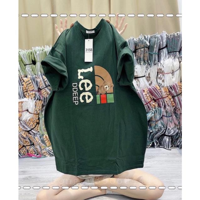 [Rẻ Vô Địch] Áo Thun 3158 Cotton Khô Form Rộng Nam Nữ Unisex Lee Gấu