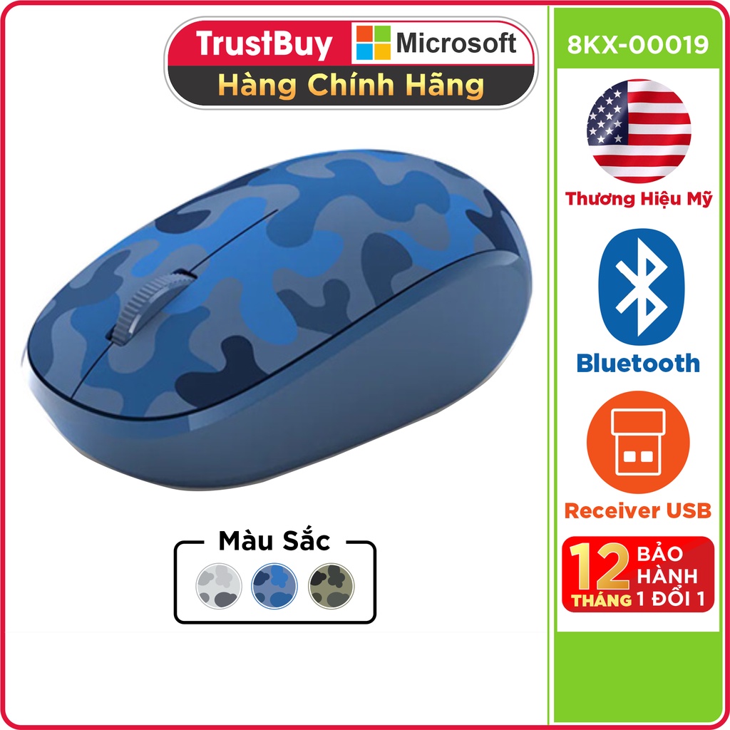 Chuột Không Dây Bluetooth Microsoft Camo - Hàng Chính Hãng