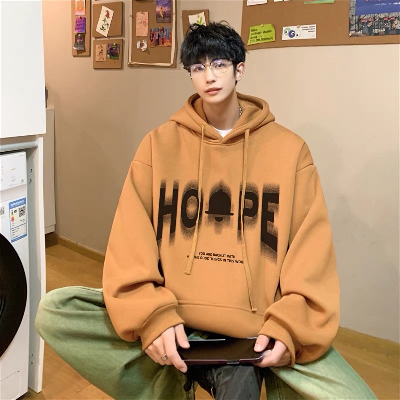 Áo hoodie    "  HOOPE  " unisex " FROM RỘNG "