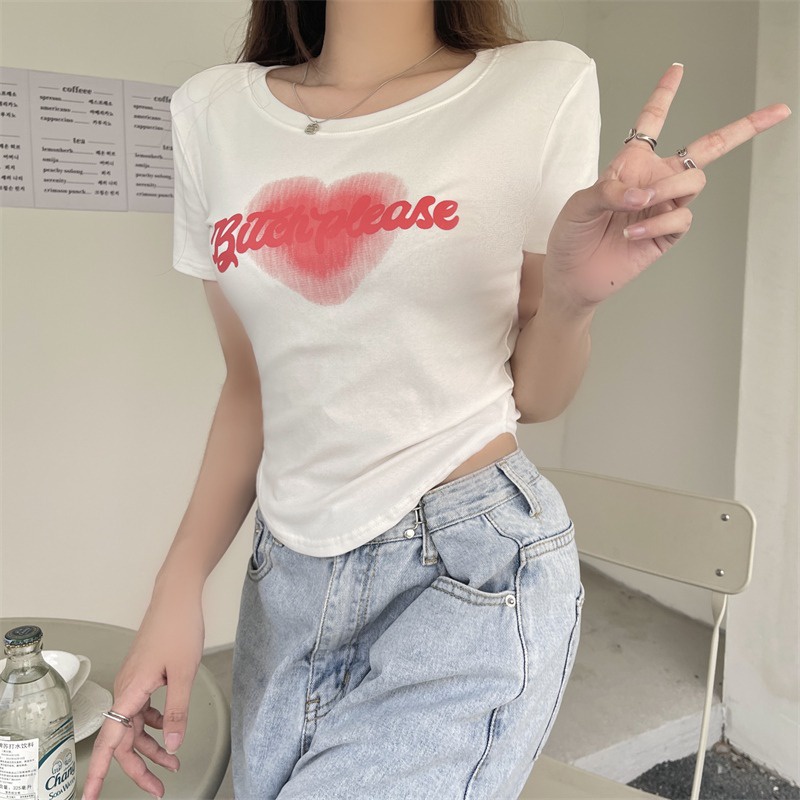 IELGYÁo Croptop Mỏng Lưng Cao In Họa Tiết Thời Trang Cho Nữ