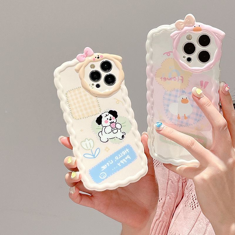 Ốp Điện Thoại Dẻo Họa Tiết Hoạt Hình Chú Chó & Dâu Tây Dễ Thương Cho Iphone11Promax 12 x 78p 13Promax