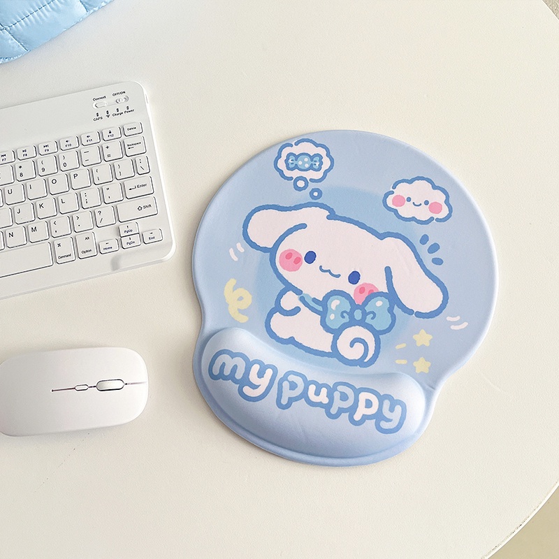 Tấm Lót Chuột Và Bàn Phím Bằng Silicon Chống Trượt Hình Chú Chó Cinnamon Dễ Thương Tiện Dụng Cho Văn Phòng