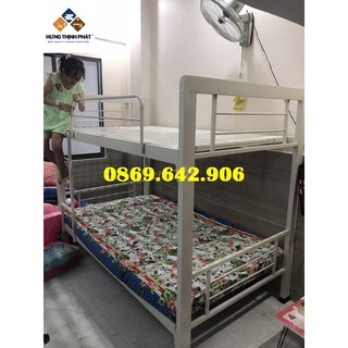 Giường tầng bằng sắt hộp vuông miễn phí ship và lắp ráp cao cấp. sdy.