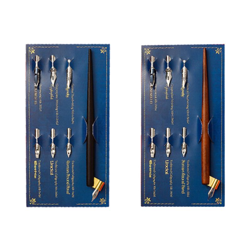 Bộ Giá Đỡ Bút Chấm Kèm 6 Ngòi Thay Thế DIY Bằng Gỗ Dành Cho Người Mới Bắt Đầu