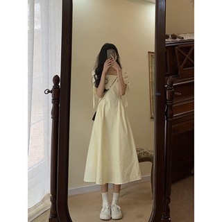 Váy tiểu thư , đầm tiểu thư, buộc nơ tay , điệu đà , váy dáng dài tôn dáng, 2 lớp