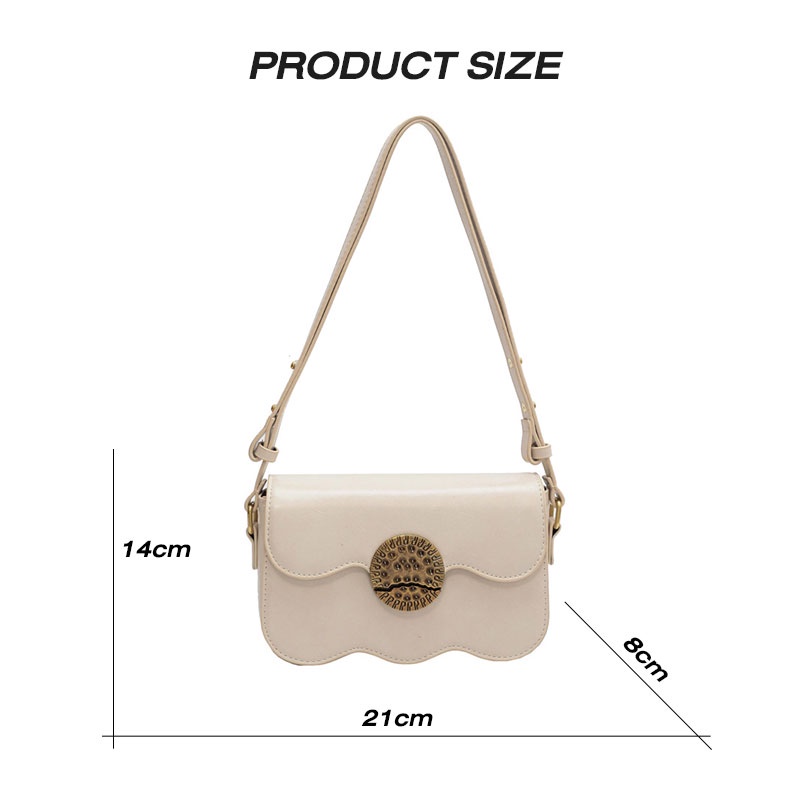 Mischa Túi Đeo Vai Hình Vuông Cỡ Nhỏ Chất Liệu PU Cao Cấp Phối Màu Tương Phản Phong Cách Phương Tây Đơn Giản Dễ Phối Đồ