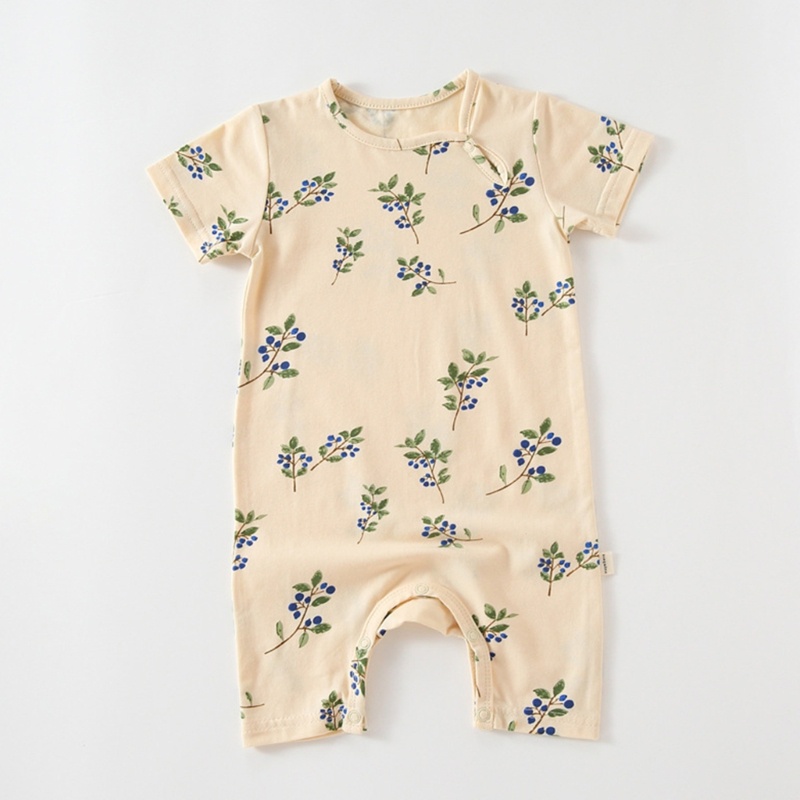 Áo Liền Quần Ngắn Tay Chất Liệu Cotton Thời Trang Mùa Hè Dành Cho Trẻ Nhỏ 0-12 Tháng Tuổi