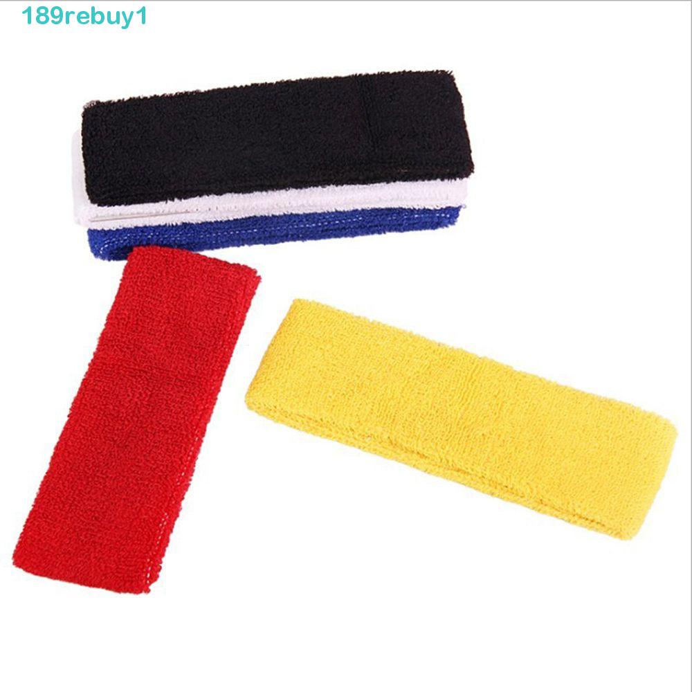 1 Băng Đô Thể Thao REBUY1 Vải Cotton Co Giãn Màu Sắc Trơn Dành Cho Nam Và Nữ