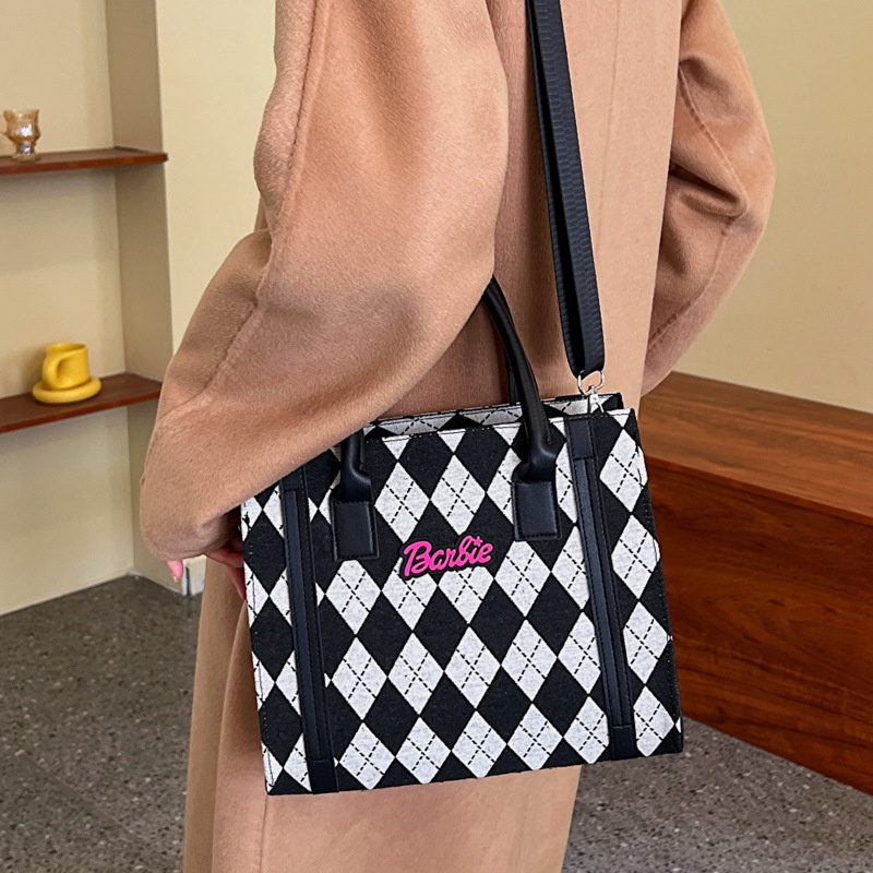 Mischa Túi Đeo Vai Bằng Vải canvas In Hình Thời Trang Dễ Phối Đồ Sức Chứa Lớn Cho Học Sinh