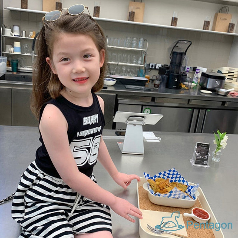 Áo Thun Sát Nách Màu Trơn In Chữ Thời Trang Mùa Hè Cho Bé Gái