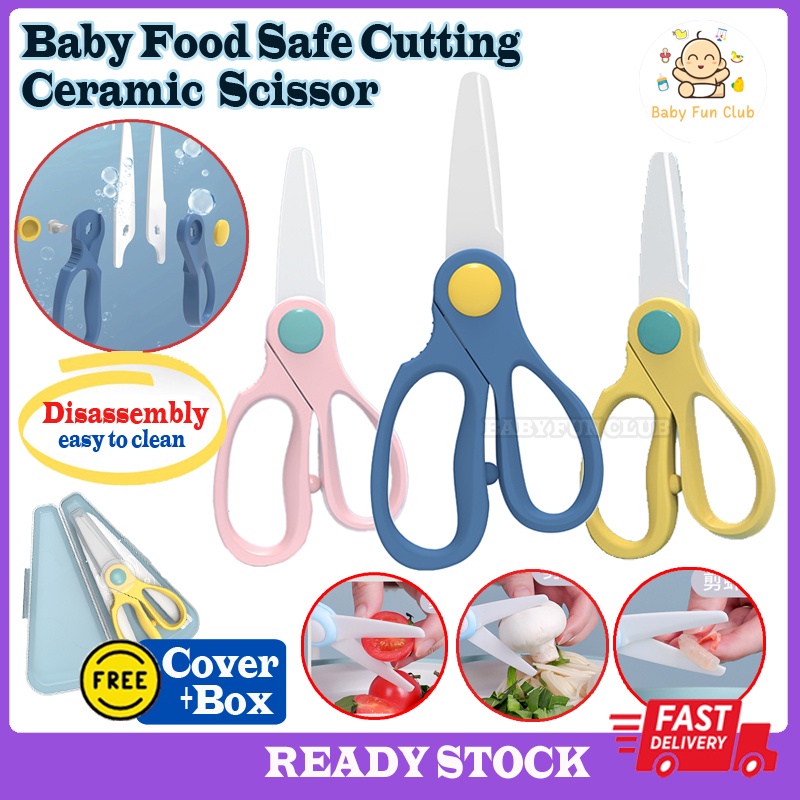 【Baby Pro】Kéo gốm cực sắc cắt đồ ăn dặm cho bé, Kéo cắt thức ăn bằng gốm an toàn tiện lợi cho trẻ em