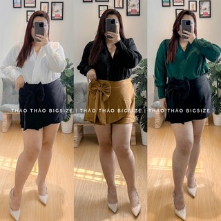 Set áo vạt chéo quần nơ