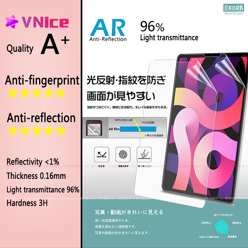 AR Kính Cường Lực Bảo Vệ Màn Hình Chống Dấu Vân Tay Cho iPad 10 Air 4 / Pro 11 / Mini 6 / 9th