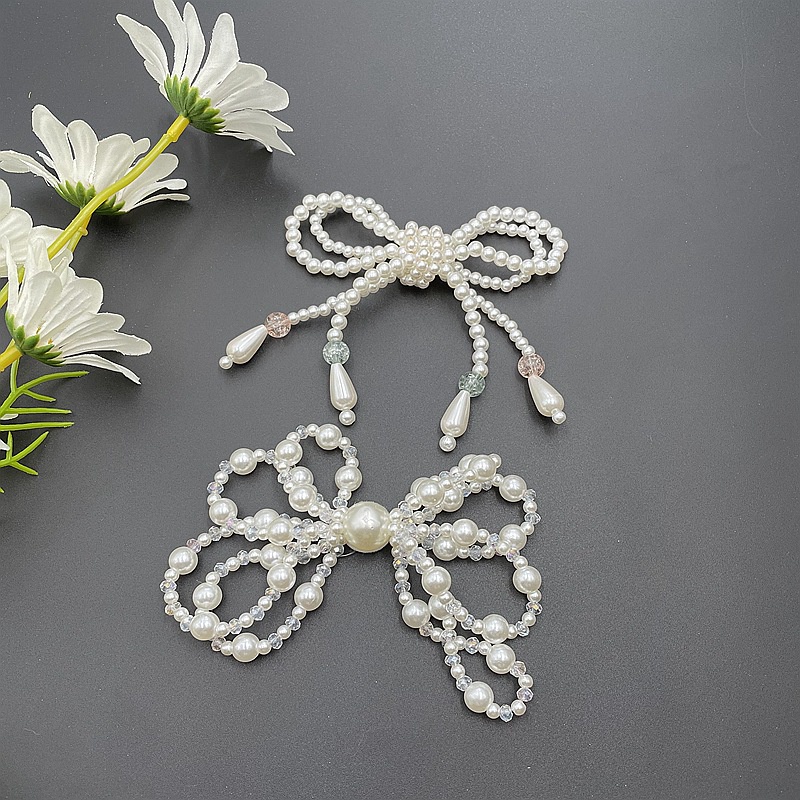 2027081  Hạt Ngọc Trai Giả Hình Nơ Đính Trang Trí Giày Dép / Mũ DIY