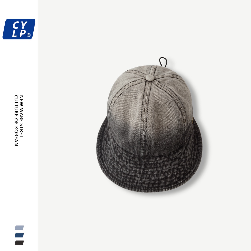 Nón Denim Rộng Vành Màu Nhuộm Phong Cách Nhật Bản Thời Trang Xuân Hè Cho Nữ