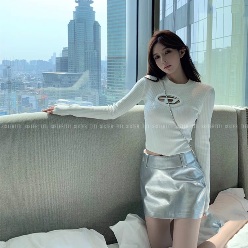 Áo Thun Nữ Dài Tay Cổ Tròn Thời Trang Hàn