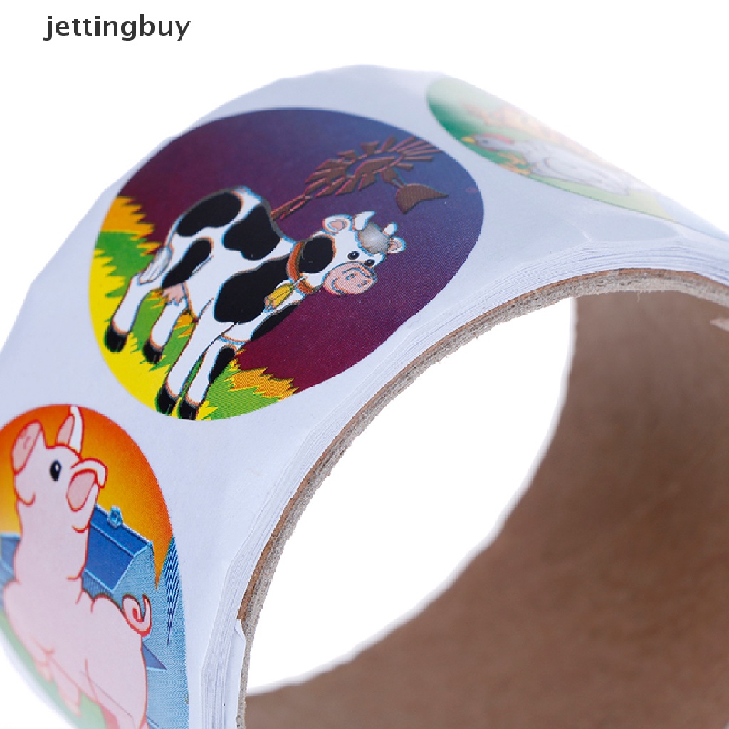 Bộ 100 Miếng Dán Hình Động Vật Hành Tinh Dùng Trang Trí Hộp Bánh DIY