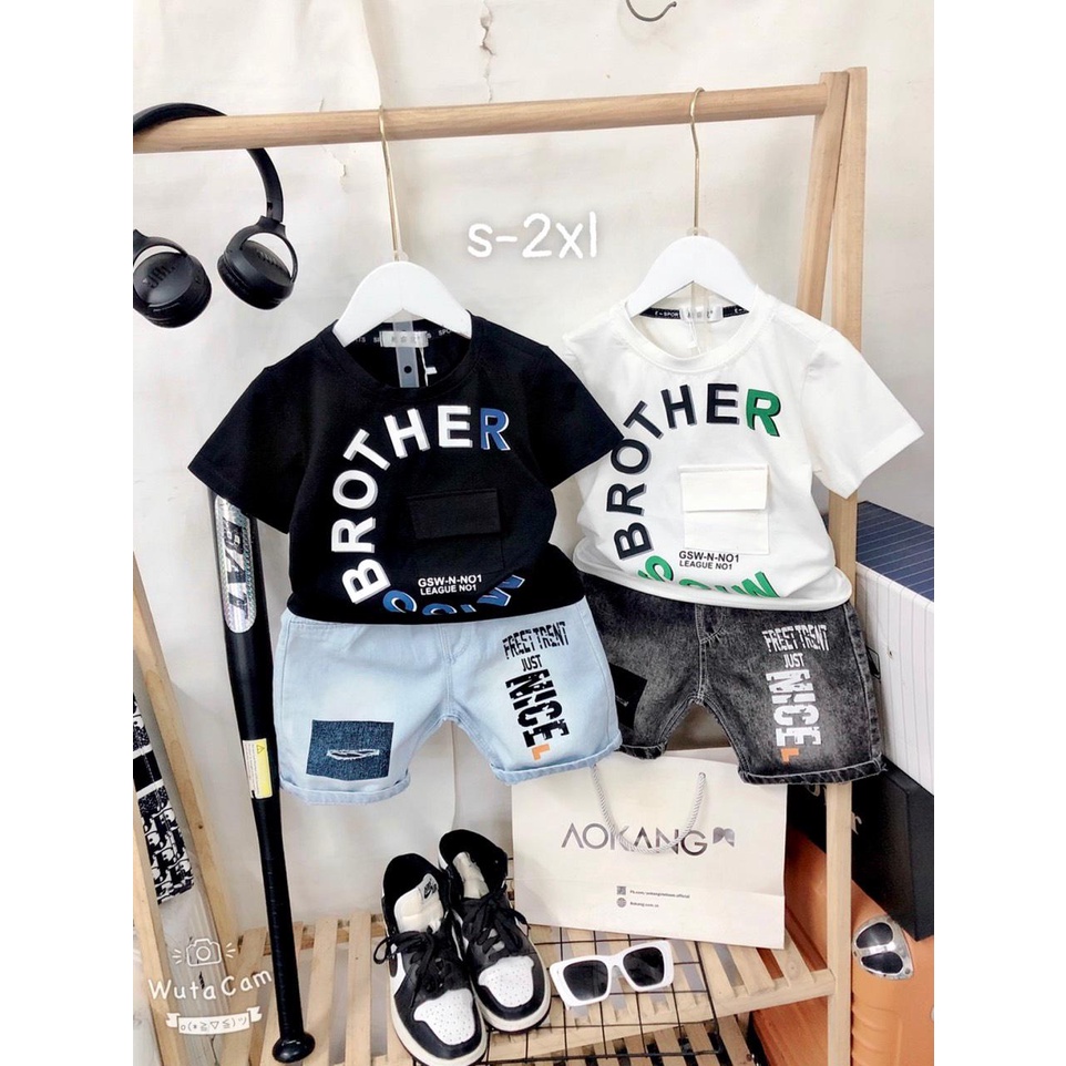 Bộ cộc bé trai hàng QC Brother cực chất (B20, B21) (From size từ 14-28kg)