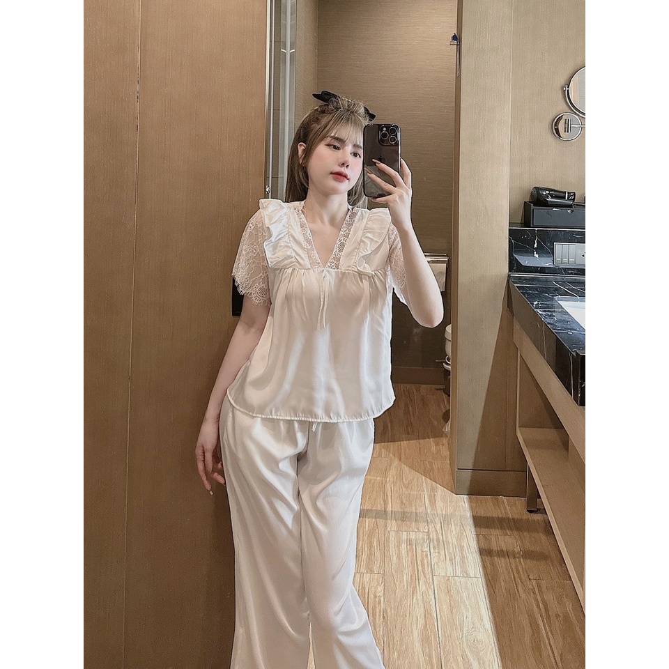 Đồ bộ nữ, đồ ngủ lụa latin mềm mịn, xưởng may đo thiết kế