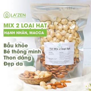 Hạt Dinh Dưỡng Mix 2 (macca, hạnh nhân) loại A 250gr/500gr cao cấp La'zen
