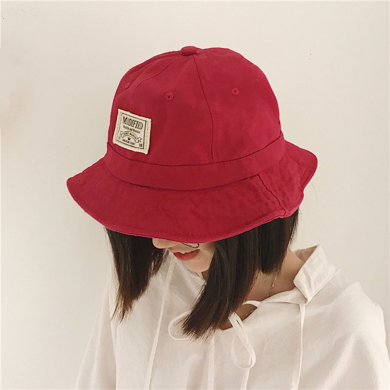 HMH®Mũ lưỡi trai Hàn Quốc mềm mại đơn giản mũ che nắng tag vuông chữ hiện đại mới