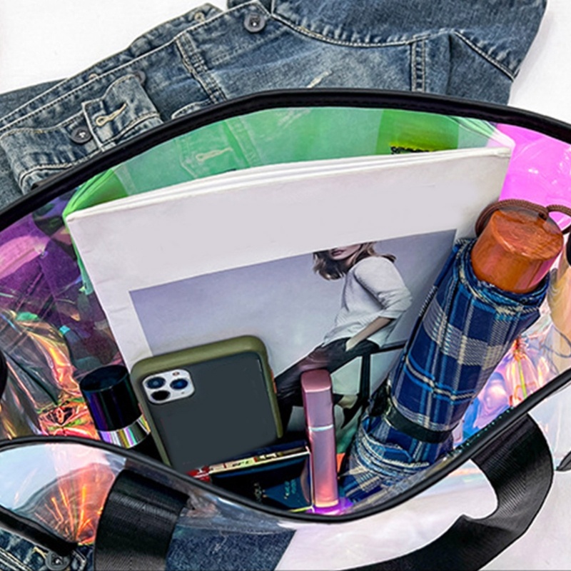 Túi Tote Đeo Vai Bằng PVC Chống Nước Thời Trang Mùa Hè Cho Nữ