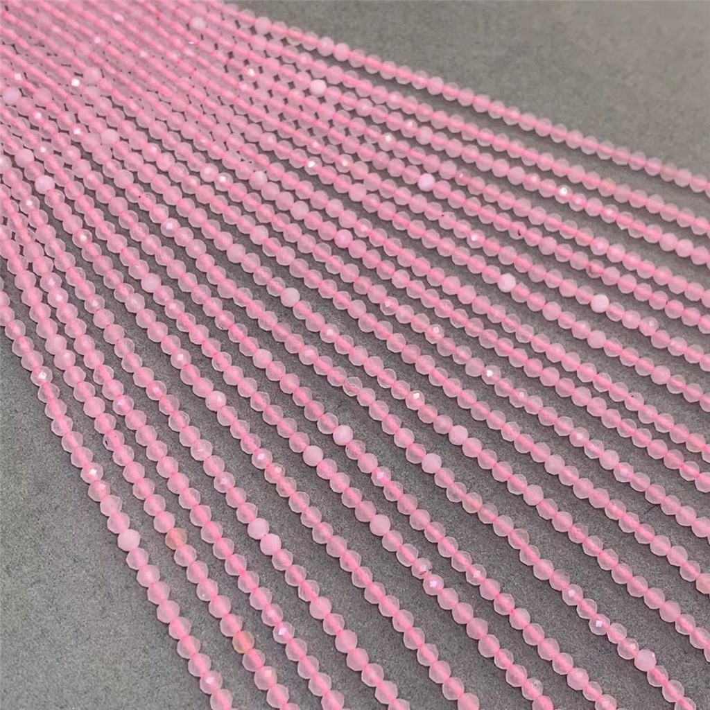 Chuỗi Hạt Đá Thạch Anh Tự Nhiên Kích Thước 2 / 3 / 4mm Dùng Làm Đồ Trang Sức DIY