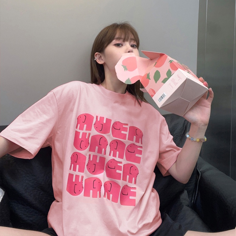 NRVP Áo thun 100% cotton tay ngắn dáng suông in họa tiết hoạt hình thời trang unisex size 5XL