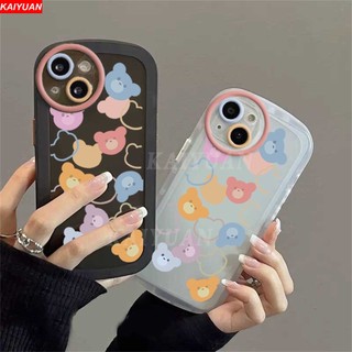 Casing Samsung A14 A04S A04E A04 A13 A02S A03 A03S A30S A11 A12 A50 A52 A51 A30 A20S A10S M11 M12 Cartoon Colorful Bear Soft Silicone Phone Case Cover KAILIU