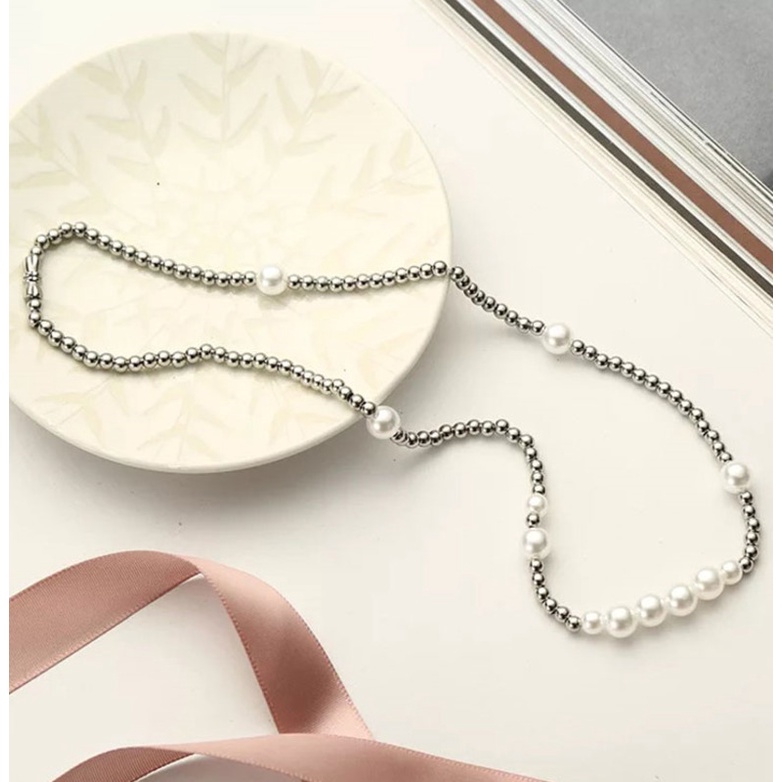 Vòng cổ Ngọc Trai Sang Trọng Phong Cách Hip hop Cho Nam Và Nữ