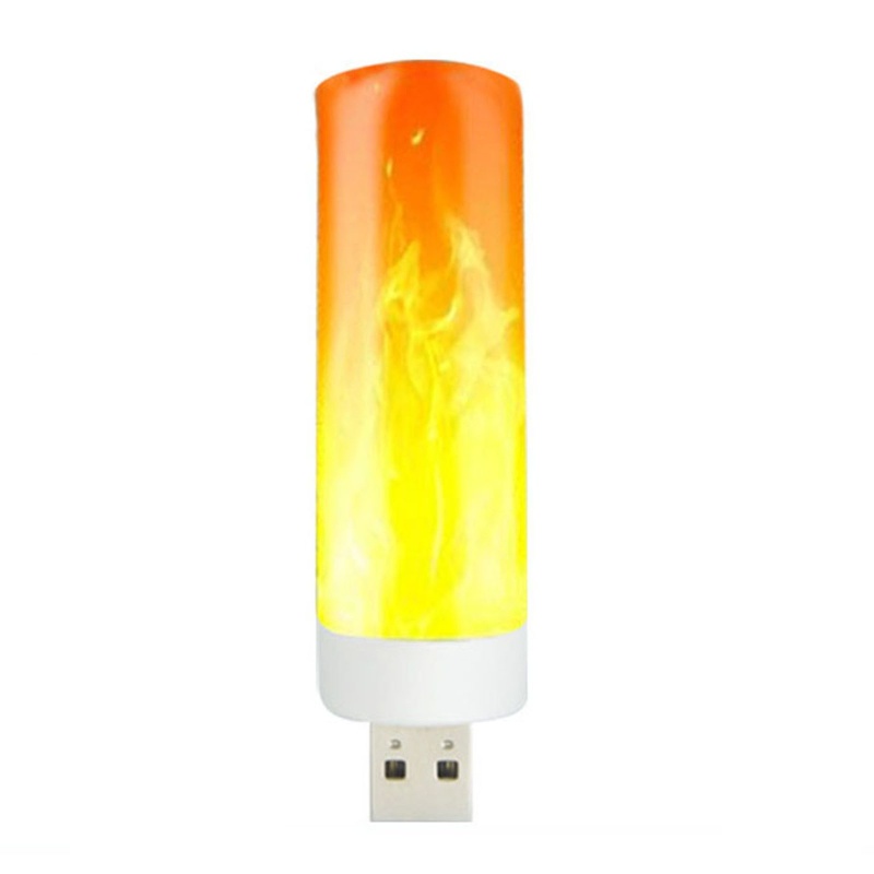 Đèn USB Ánh Sáng Ban Đêm Hình Ngọn Lửa Điện Thoại Di Động Cho Bé Trai / Gái