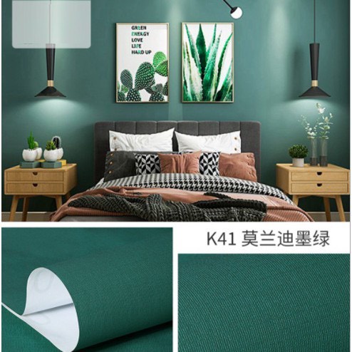 giấy dán tường màu xanh cổ vịt