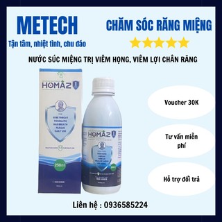 Nước súc họng miệng HOMAZ Chai 250ml xử lý đau xử lý viêm lợi, lành thương viêm loét nhiệt miệng