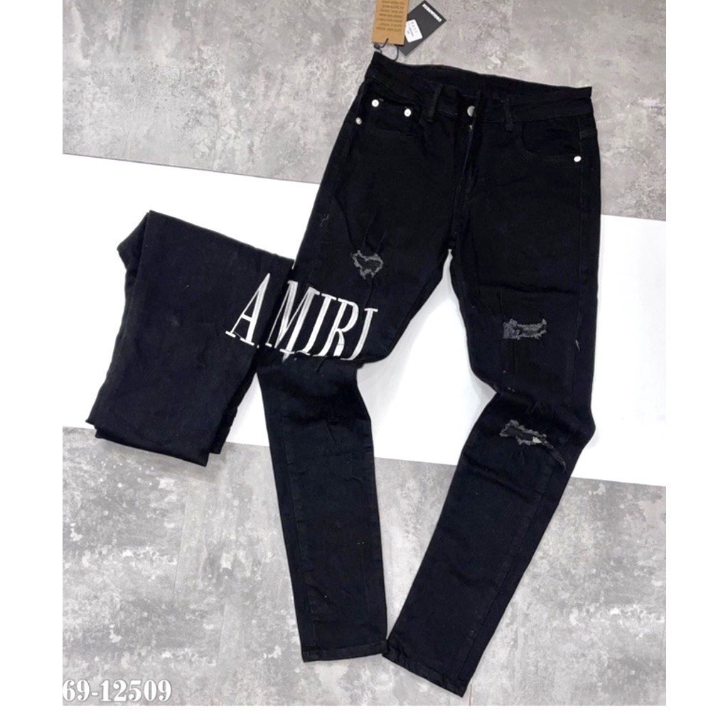 Quần jean nam đen loang màu CAO CẤP chất bò co giãn-form chuẩn-trẻ trung-AHFASHION
