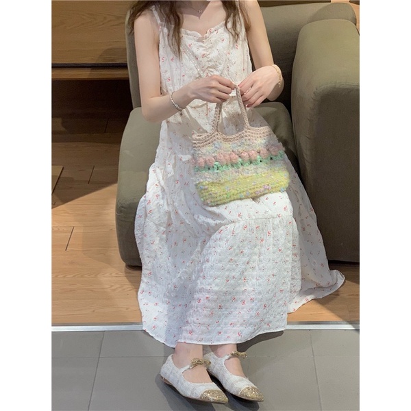 Đầm Hai Dây Hoa Nhí From Rộng Dễ Thương oder.tram0506