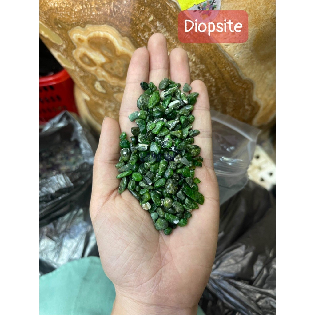 Đá vụn màu xanh lá ( Diopsite) | Đá thanh tẩy, sưu tầm | CADA DECOR