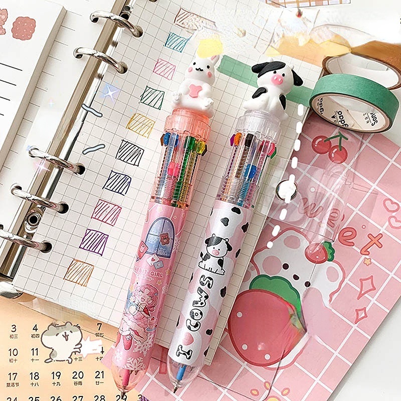 Bút Bi 10 Màu Sắc Khác Nhau