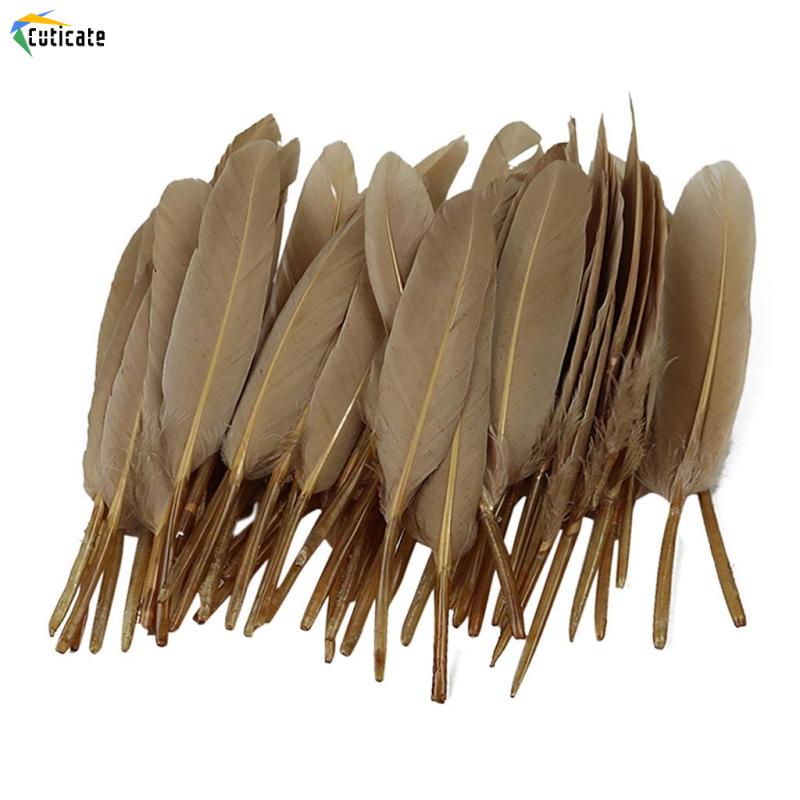 50 Cái / lốc Lông Ngỗng Tự Nhiên 10-15cm Cho Hàng Thủ Công Mũ Trang Trí Cà Phê