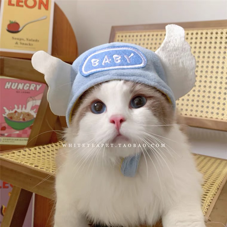 Elsabell. Mũ thú cưng Trọng lượng nhẹ Polyester Mềm mại Thoải mái di động mèo dễ thương cho chó